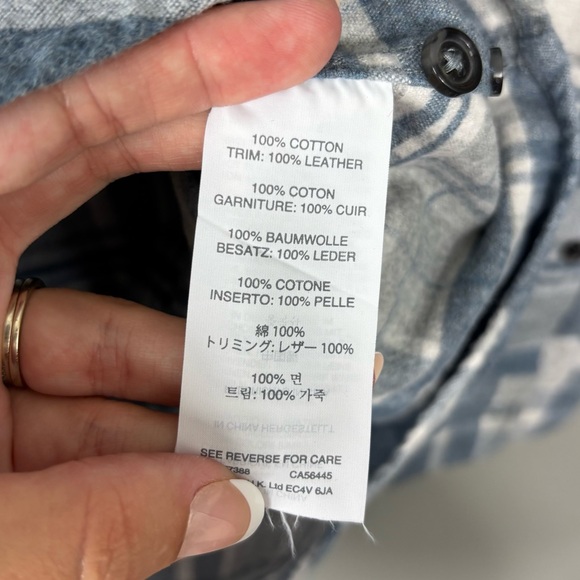 JCrew Plaid Flannel Button Down with Elbow Patches Size M Tall - Picture 4 of 5